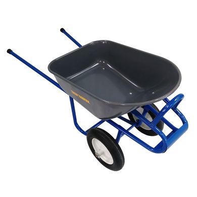 Wheelbarrow with puncture-proof wheels